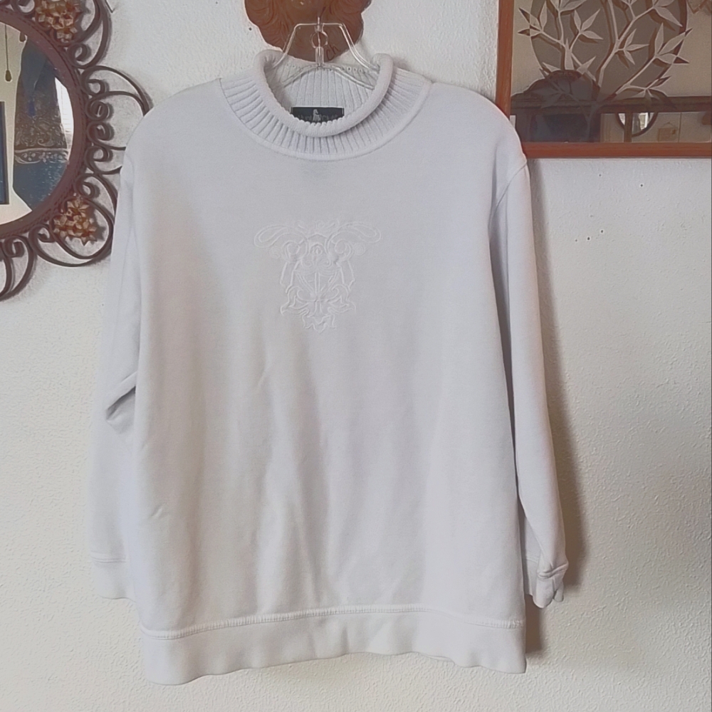 WOMENS HUNT CLUB WHITE EMBROIDERED